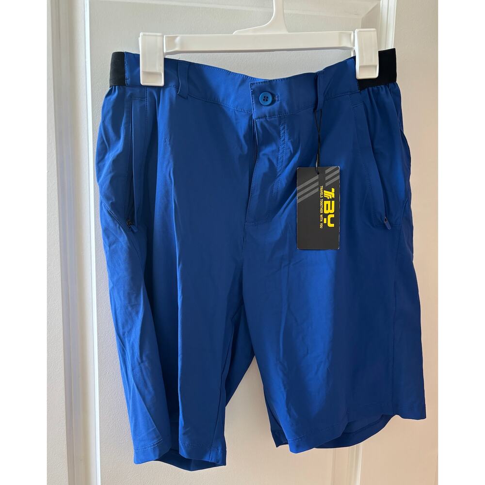 Blue mens shorts with elastic size 34 brand new with tags